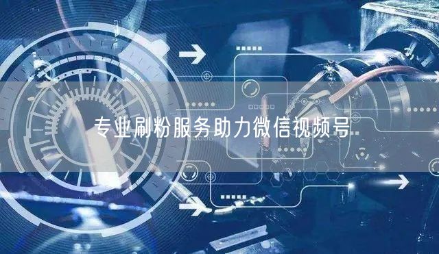 专业刷粉服务助力微信视频号