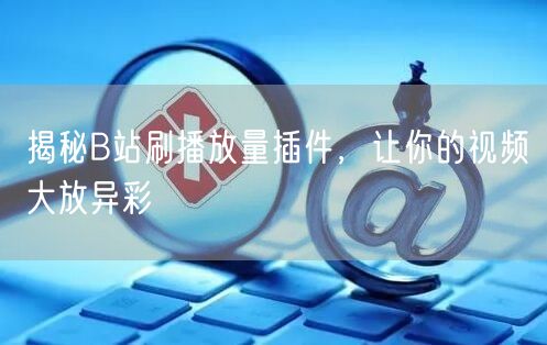 揭秘B站刷播放量插件，让你的视频大放异彩