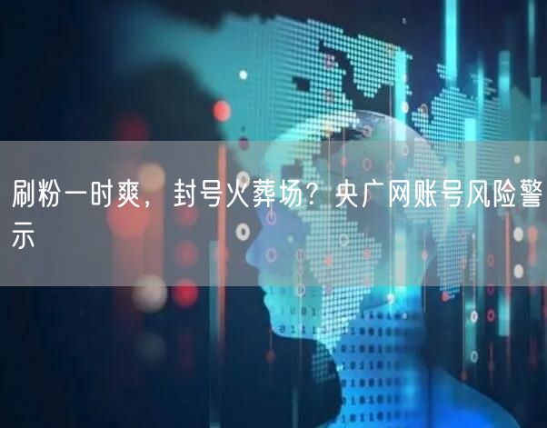 刷粉一时爽，封号火葬场？央广网账号风险警示