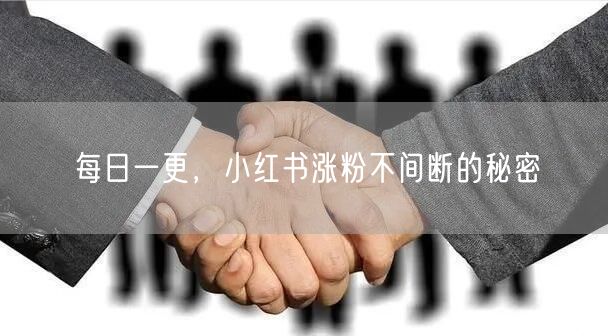 每日一更，小红书涨粉不间断的秘密