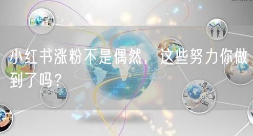 小红书涨粉不是偶然，这些努力你做到了吗？