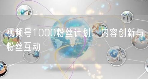 视频号1000粉丝计划：内容创新与粉丝互动