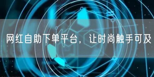 网红自助下单平台，让时尚触手可及