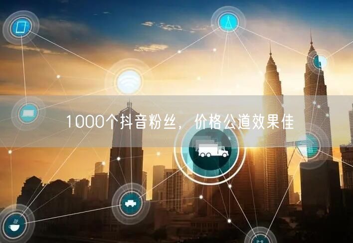1000个抖音粉丝，价格公道效果佳