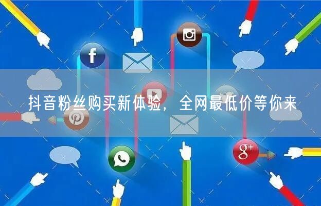 抖音粉丝购买新体验，全网最低价等你来