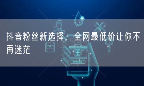 抖音粉丝新选择，全网最低价让你不再迷茫